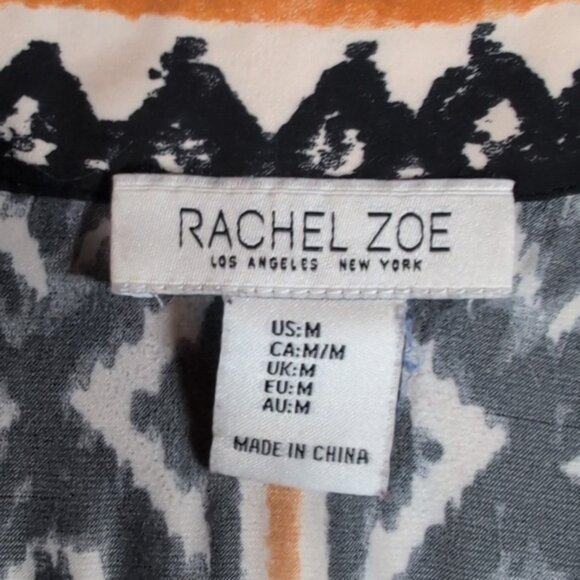 Rachel Zoe Black and Gray Patterned Top - Picture 2 of 3